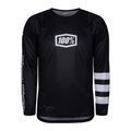 Maglia ciclismo uomo manica lunga 100% R-Core nero bianco