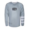 Maglia ciclismo uomo manica lunga 100% R-Core vapor/bianco