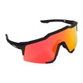 100% Speedcraft Occhiali da sole con lenti a specchio multistrato, tatto morbido nero/rosso iridato