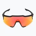 100% Speedcraft Occhiali da sole con lenti a specchio multistrato, tatto morbido nero/rosso iridato 3