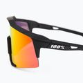 100% Speedcraft Occhiali da sole con lenti a specchio multistrato, tatto morbido nero/rosso iridato 4