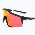 100% Speedcraft Occhiali da sole con lenti a specchio multistrato, tatto morbido nero/rosso iridato 5