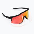 100% Speedcraft Occhiali da sole con lenti a specchio multistrato, tatto morbido nero/rosso iridato 6