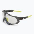 100% Speedtrap Occhiali da sole con lenti fotocromatiche, tatto morbido e grigio freddo 5
