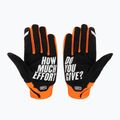 Guanti da ciclismo da uomo 100% Brisker arancio fluo/nero 2