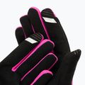 Guanti da ciclismo da donna 100% Brisker W rosa neon/nero 4