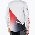 Manica lunga ciclismo uomo 100% R-Core X grigio/rosso racer 2