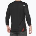 Maglia ciclismo da uomo 100% Airmatic 3/4 nero/rosso 2