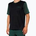 Maglia ciclismo uomo 100% Ridecamp nero/verde bosco