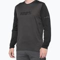 Manica lunga da ciclismo 100% Ridecamp nero/corallo da uomo