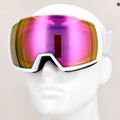 Occhiali da sci Rossignol Magne'lens bianco/rosa specchiato/argento specchiato 8