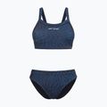 Costume da bagno due pezzi donna Orca Core Bikini stampa blu profondo