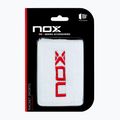 Fasce da polso in spugna NOX Wristband with Logo 2 szt. white/red