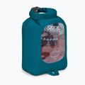 Sacco a secco Osprey con finestra da 3 l, blu, fronte acqua 2