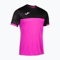 Maglietta da tennis da uomo Joma Montreal rosa fluorescente/nero 5