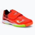 Scarpe da calcio Joma Super Copa IN corallo/verde fluor per bambini