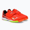 Scarpe da calcio Joma Super Copa IN corallo/verde fluor per bambini 4