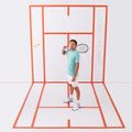 Maglietta da tennis Joma Challenge turchese da uomo 4