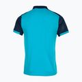 Polo da tennis da uomo Joma Montreal turchese fluorescente/blu navy 2