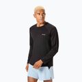 NNormal Merino running a maniche lunghe da uomo, nero