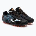 Scarpe da calcio per bambini Joma Super Copa Jr AG nero/turchese 4