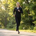 Felpa da corsa Joma Elite XI donna con cappuccio nero/antracite 11