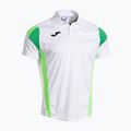 Camicia da tennis da uomo Joma Montreal bianco/verde fluoro 2