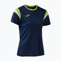 Maglietta da tennis da donna Joma Terra dark navy/lime 3