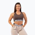 Reggiseno fitness NEBBIA Medium Impact Cross marrone