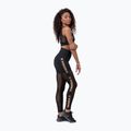 Leggings da allenamento da donna NEBBIA Gold Mesh nero 5