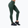 Leggings da allenamento a vita alta da donna NEBBIA Hero verde scuro