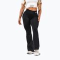 Leggings da allenamento donna NEBBIA Flow Seamless High Waist Sculpting Flared Black