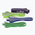 Set di bande elastiche per allenamento GymBeam DuoBand 4 pack black/lime/navy/green