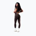 Leggings da allenamento donna NEBBIA Power marrone scuro 2