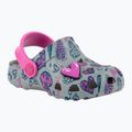 Infradito per bambini Coqui Little Frog mid.grey/fuchsia love/amuleto 8