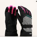 Guanti da sci Reusch Flash Gore-Tex per bambini nero/nero melange/rosa glo 7