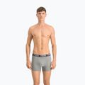 PUMA Basic boxer da uomo 2 paia grigio scuro melange/nero 3