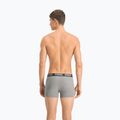 PUMA Basic boxer da uomo 2 paia grigio scuro melange/nero 4