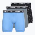 Boxer da uomo Nike Everyday Cotton Stretch 3 pairs swoosh print/grey/university blue