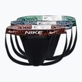 Uomo Nike Dri-FIT Everyday Cotton Stretch Jock Strap slip 3 paia nero/rosso/blu acquario/verde stadio