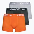 Boxer Nike Dri-Fit Essential Micro Trunk da uomo 3 paia grigio/arancio chiaro