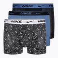 Boxer Nike Everyday Cotton Stretch Trunk Uomo 3 paia nero/blu/grigio