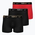 Boxer da uomo Nike Everyday Cotton Stretch Trunk 3 paia nero argento/rosso oro/nero oro