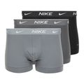 Boxer da uomo Nike Everyday Cotton Stretch Trunk 3 paia nero/ferro da stiro/grigio freddo con texture ad alta lucentezza wb