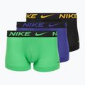 Boxer Nike Dri-FIT Cotton Trunk da uomo 3 paia notte profonda/università oro/verde shock
