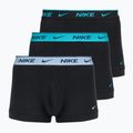 Boxer da uomo Nike Everyday Cotton Stretch Trunk 3 paia nero blu chiaro/cactus polveroso/nero in vita