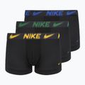 Boxer da uomo Nike Dri-Fit Essential Micro Trunk 3 pairs black/game royal/malachite/un gold/zoom wb