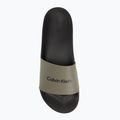 Calvin Klein infradito uomo HM0HM01063 Chuncky Pool Slide Rub Smokey Olive/Nero 5