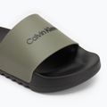 Calvin Klein infradito uomo HM0HM01063 Chuncky Pool Slide Rub Smokey Olive/Nero 7