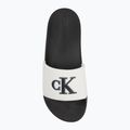 Calvin Klein infradito uomo YM0YM01281 Jelly Mono PU Bright White/Black 5